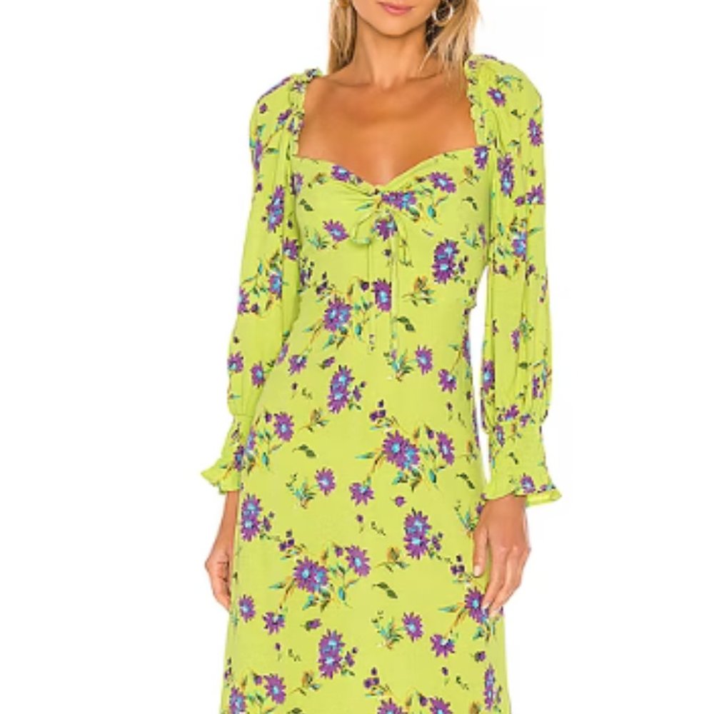 Faithfull The Brand Mathilde Midi Dress US 8/L